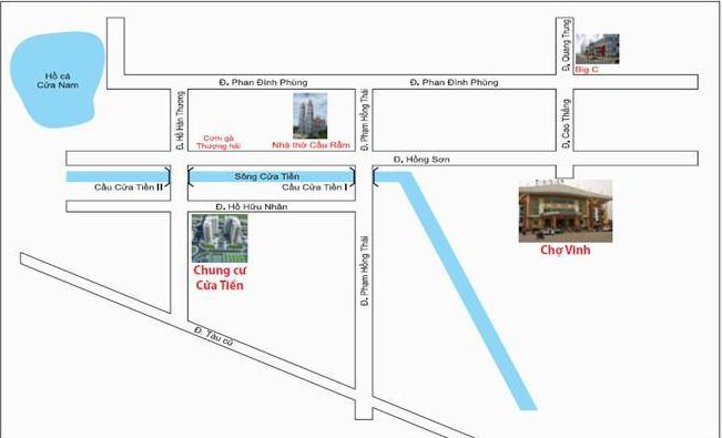 Vị trí dự án Cửa Tiền Home